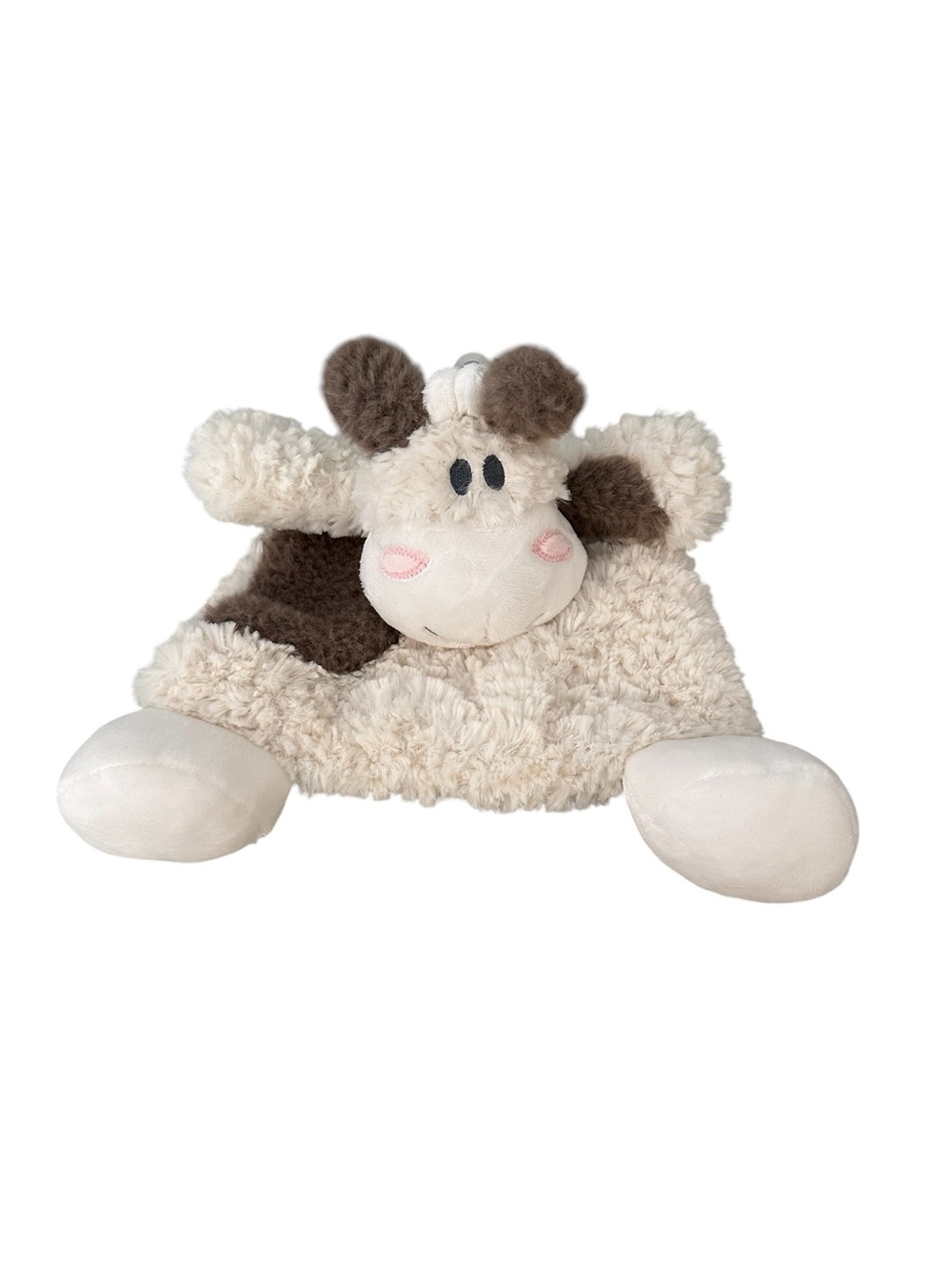 Demdaco Moozer Cow Rattle Blankie Security Blanket Lovey Plush Soft Toy